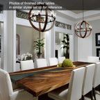 Natural Wood and epoxy dining river table for 6-8 people - MOOKA FURNITURE