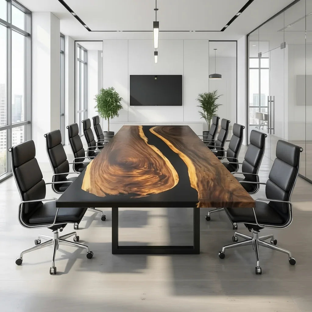 12ft Long river table for 14 people big dining table communal table conference table - MOOKA FURNITURE