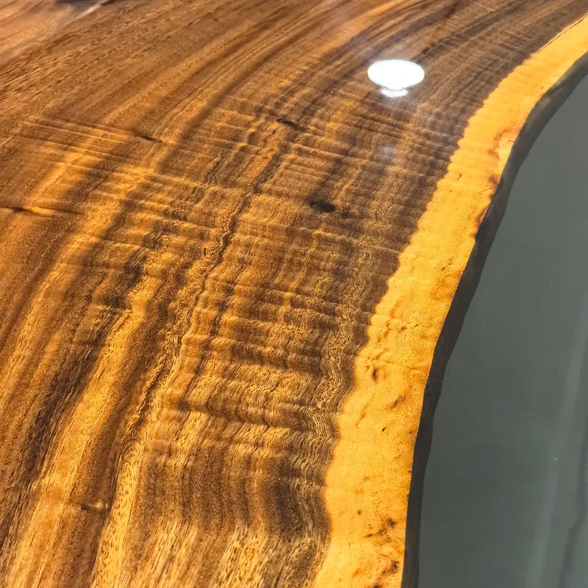 High-end dining table natural one piece wood river table 8-10 person - MOOKA FURNITURE