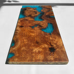 Unique Custom Handmade Luxury burl wood epoxy Cribbage Board