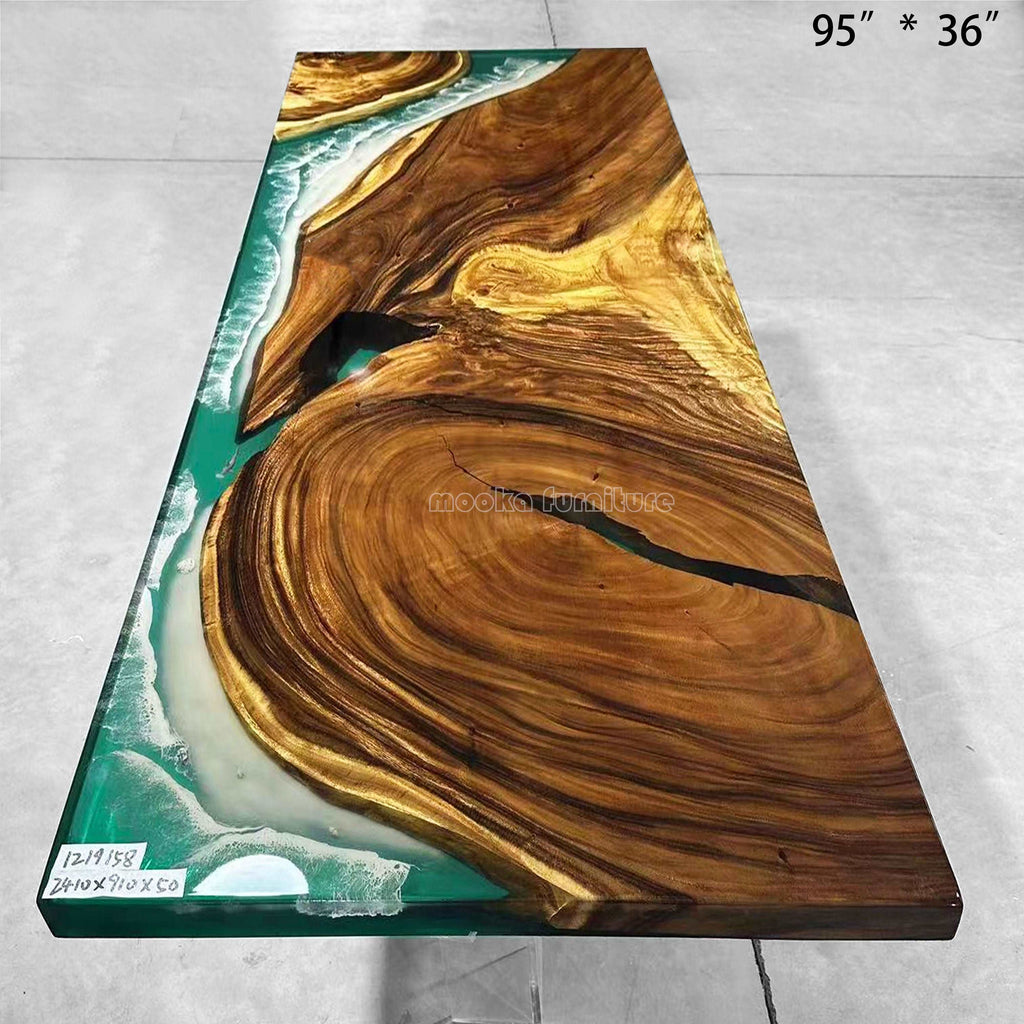 Resin Wood Dining Table - MOOKA FURNITURE