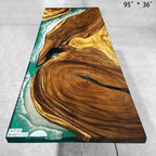 Resin Wood Dining Table - MOOKA FURNITURE
