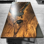 Luxury upscale one piece exotic wood dining table for 8-10 people