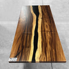 Artistry classitic wood epoxy river table for 8 people - MOOKA FURNITURE