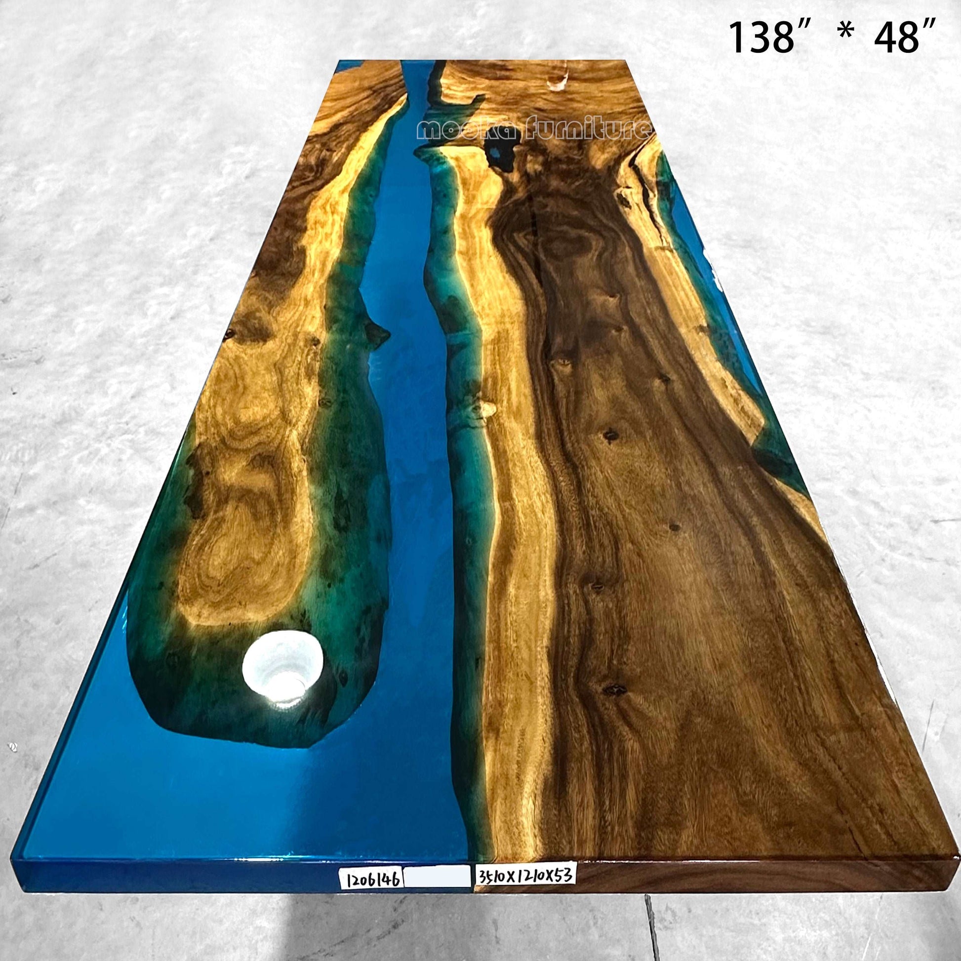 Resin Wood Dining Table - MOOKA FURNITURE