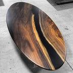 Luxury solid wood big size Oval shape dining table for 12 seats - MOOKA FURNITURE