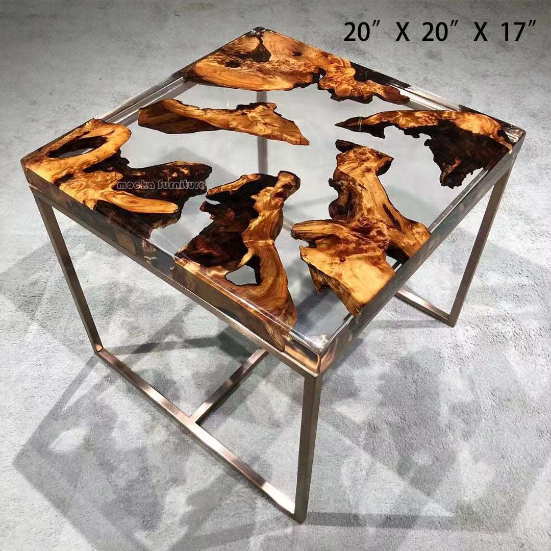 Resin Wood coffee Table - MOOKAFURNITURE