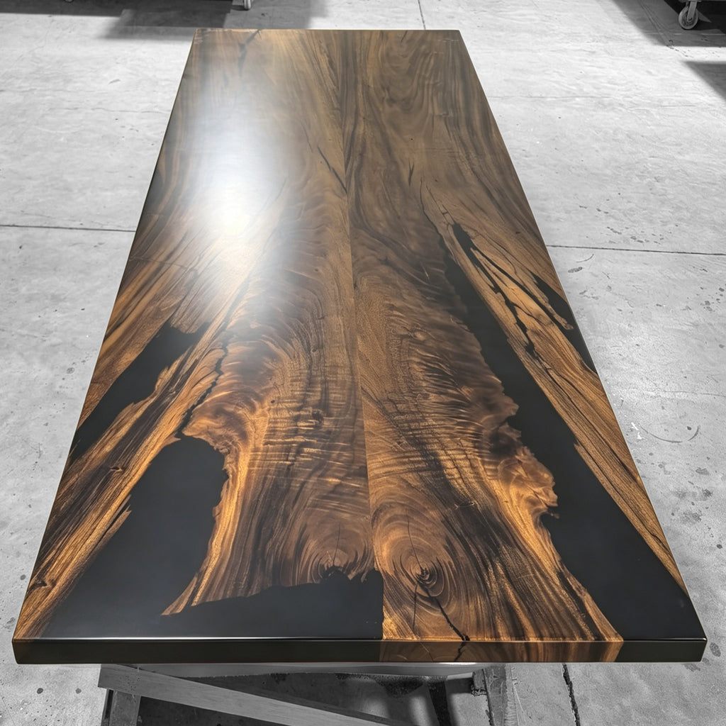 10feet Luxury bookmatch slab table solid wood dining table for 10-12 people