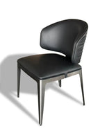 Sybilla chair with elegant wave textured backrest - MOOKA FURNITURE