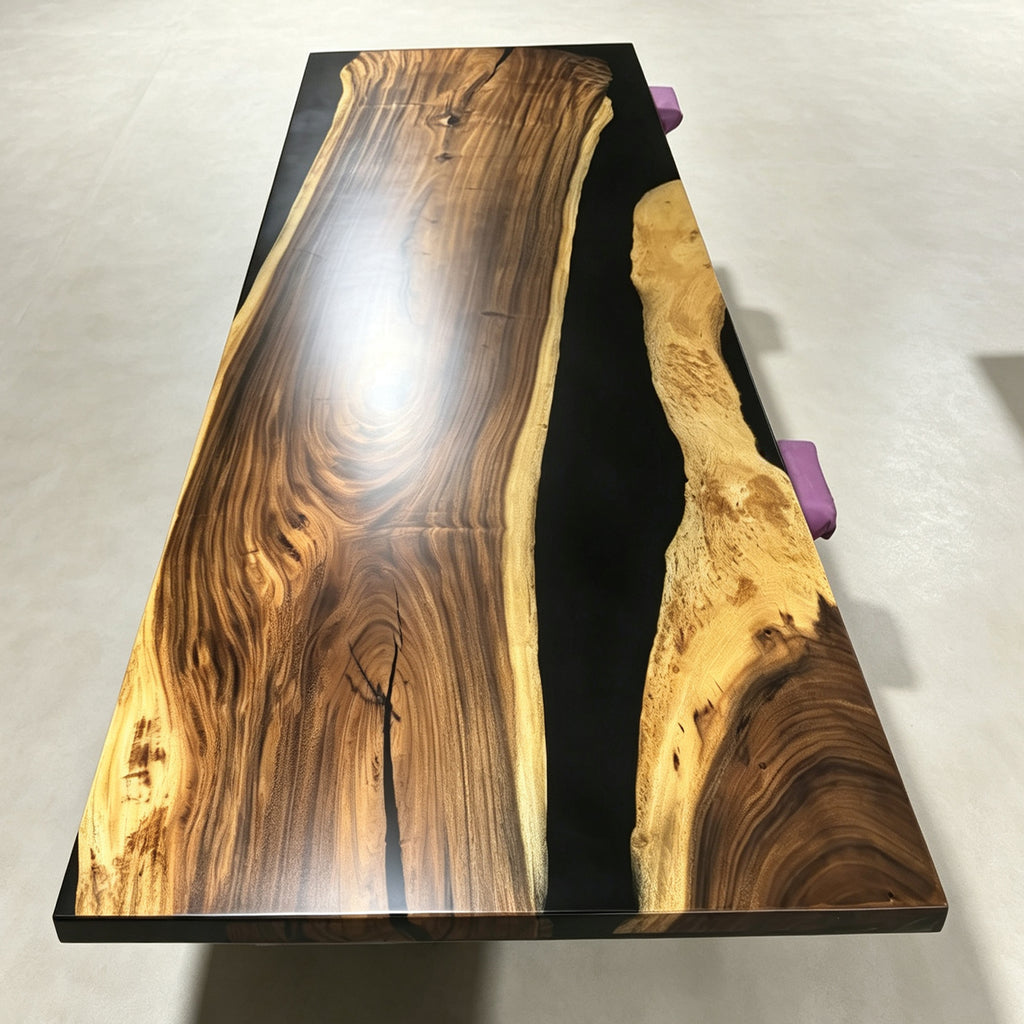 Custom Handcrafted solid wood dining table for big family gathering dining table