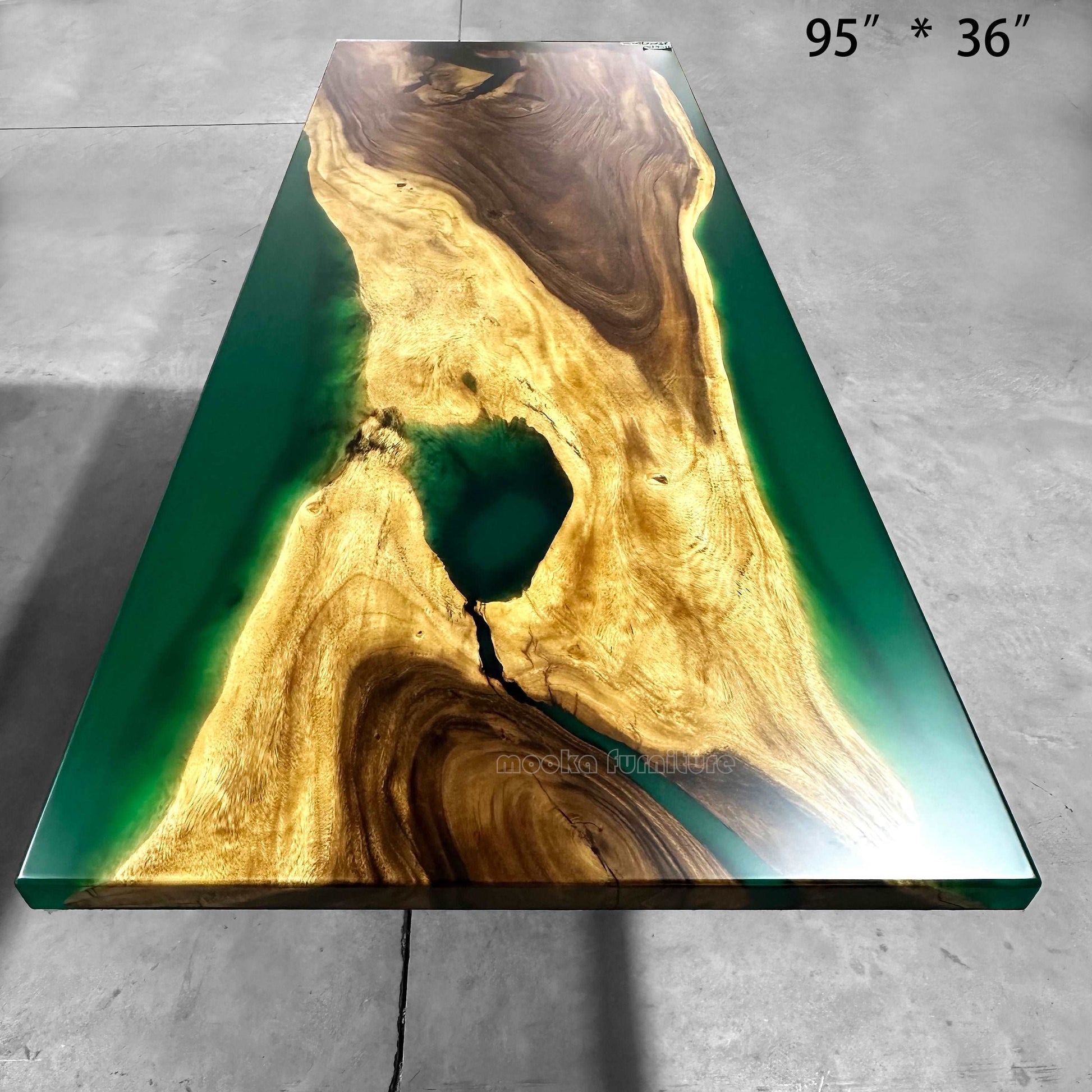 Resin Wood Dining Table - MOOKA FURNITURE