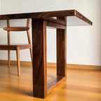 Solid wood table base simple square design for 10-14 people(single leg) - MOOKA FURNITURE