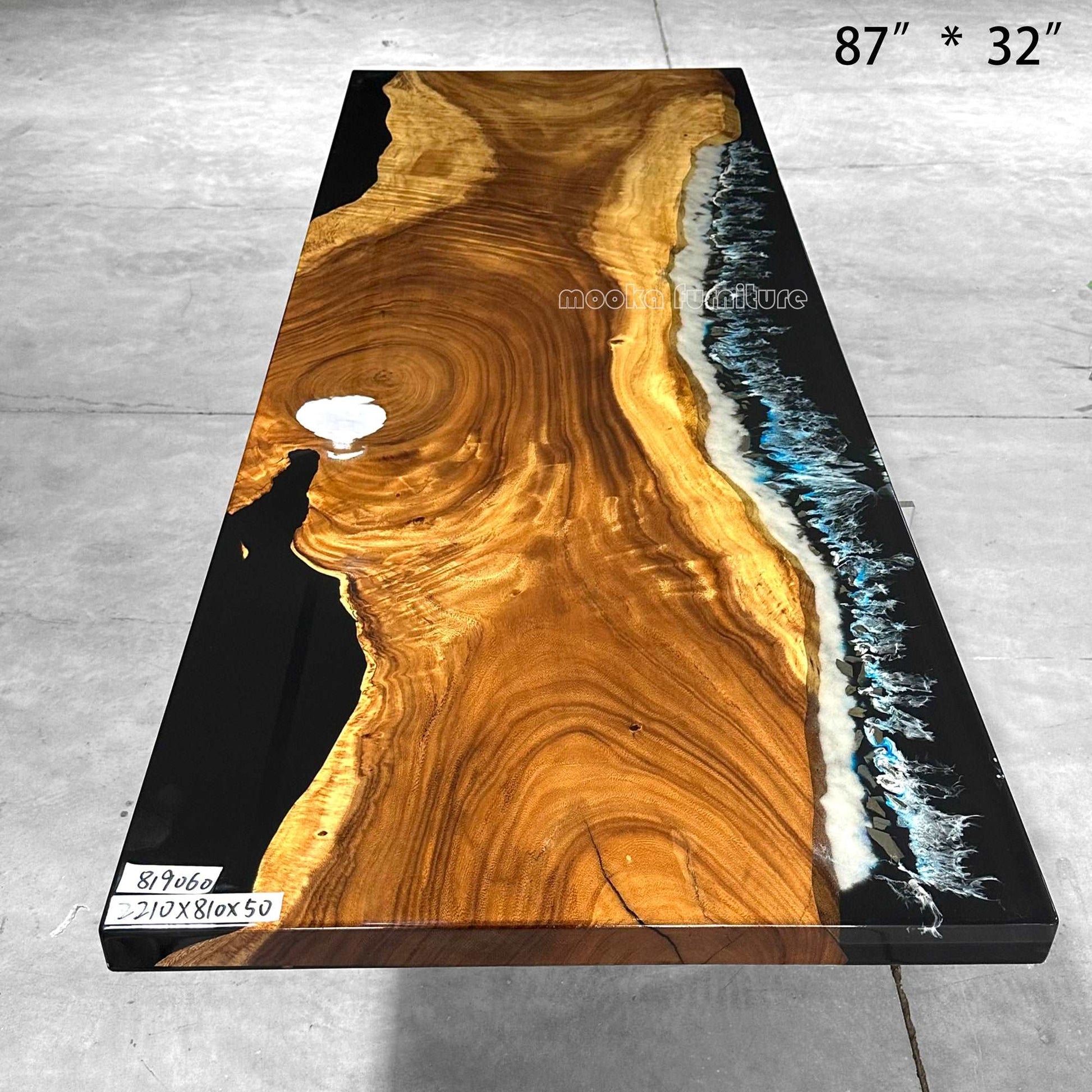 Resin Wood Dining Table - MOOKA FURNITURE