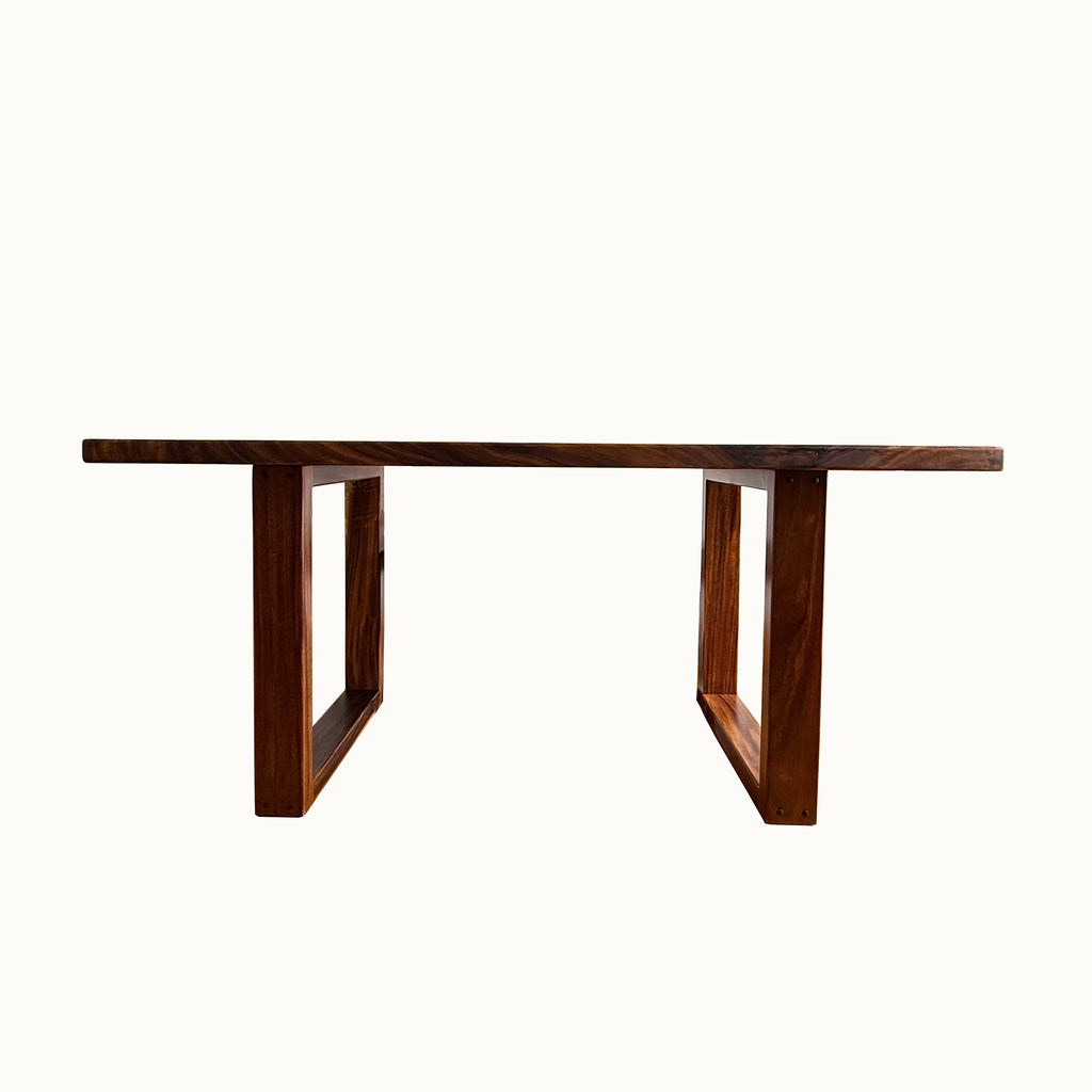 Solid wood table base simple square design natural wood - MOOKA FURNITURE