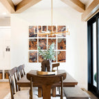 Set of 6 wood and transparent grey epoxy river Wall Art live edge Wall Decor Home decor Wall hanging Unique Home Gift - MOOKA FURNITURE