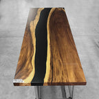 Unique handcraft wood river dining table for 8 seats - MOOKA FURNITURE