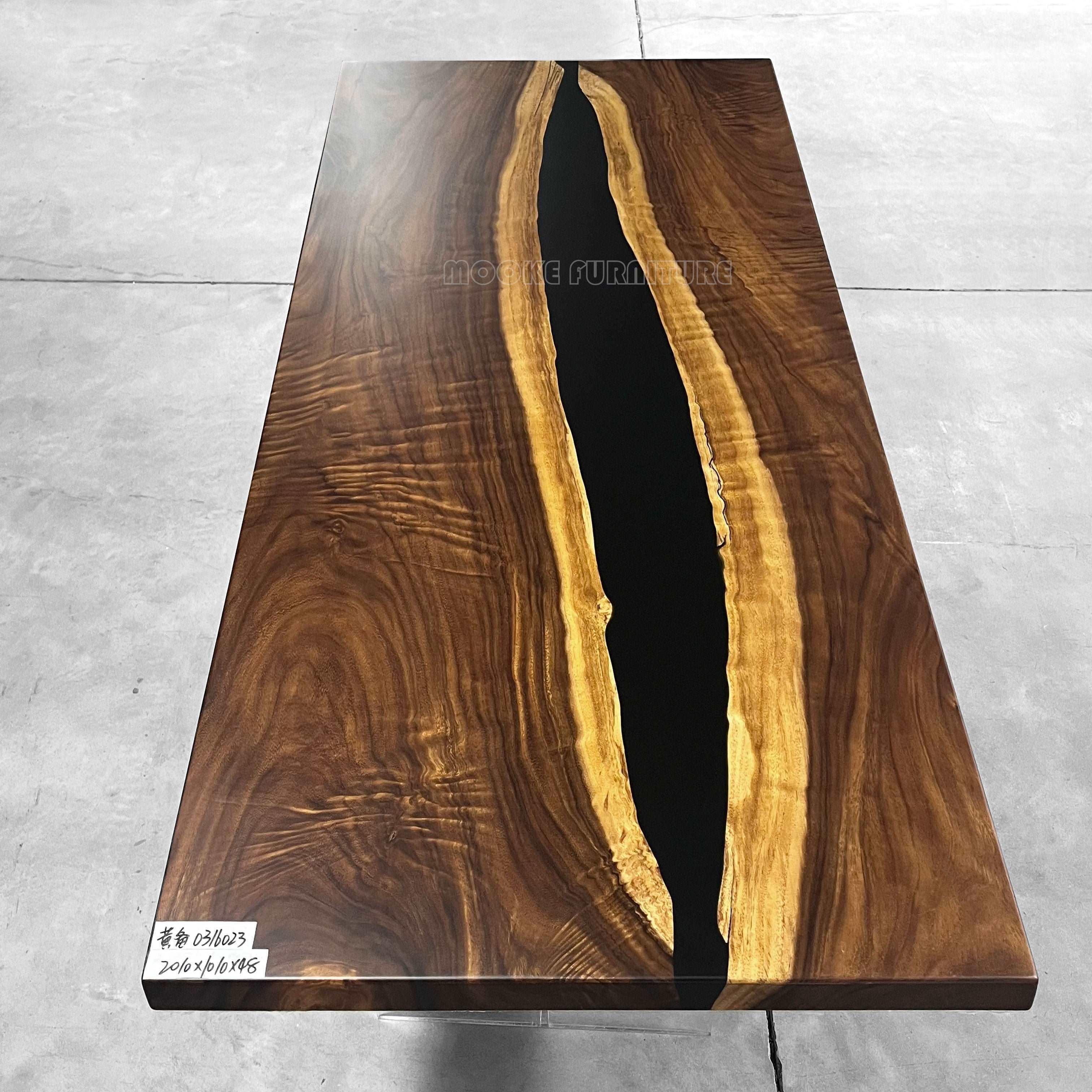Artistry wood epoxy river table for 6-8 people - MOOKA FURNITURE