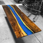 11ft Long river table for 12 people big dining room custom made wood bespoke table - MOOKA FURNITURE
