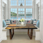 Luxury stylish wood resin river table breakfast table dining nook table with legs - MOOKA FURNITURE