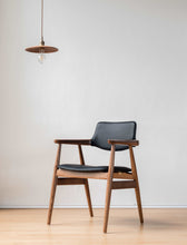 Load image into Gallery viewer, Ash wood navy PU leather dining chair FOR Bull Mitchell - MOOKA FURNITURE
