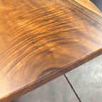 One-piece natural wood single piece slab dining table for 10 seater - MOOKA FURNITURE