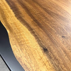 One-piece natural wood single piece slab dining table for 10 seater - MOOKA FURNITURE