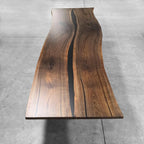 Large size live edge black walnut wood dining table for 14 people custom made table 12ft long - MOOKA FURNITURE