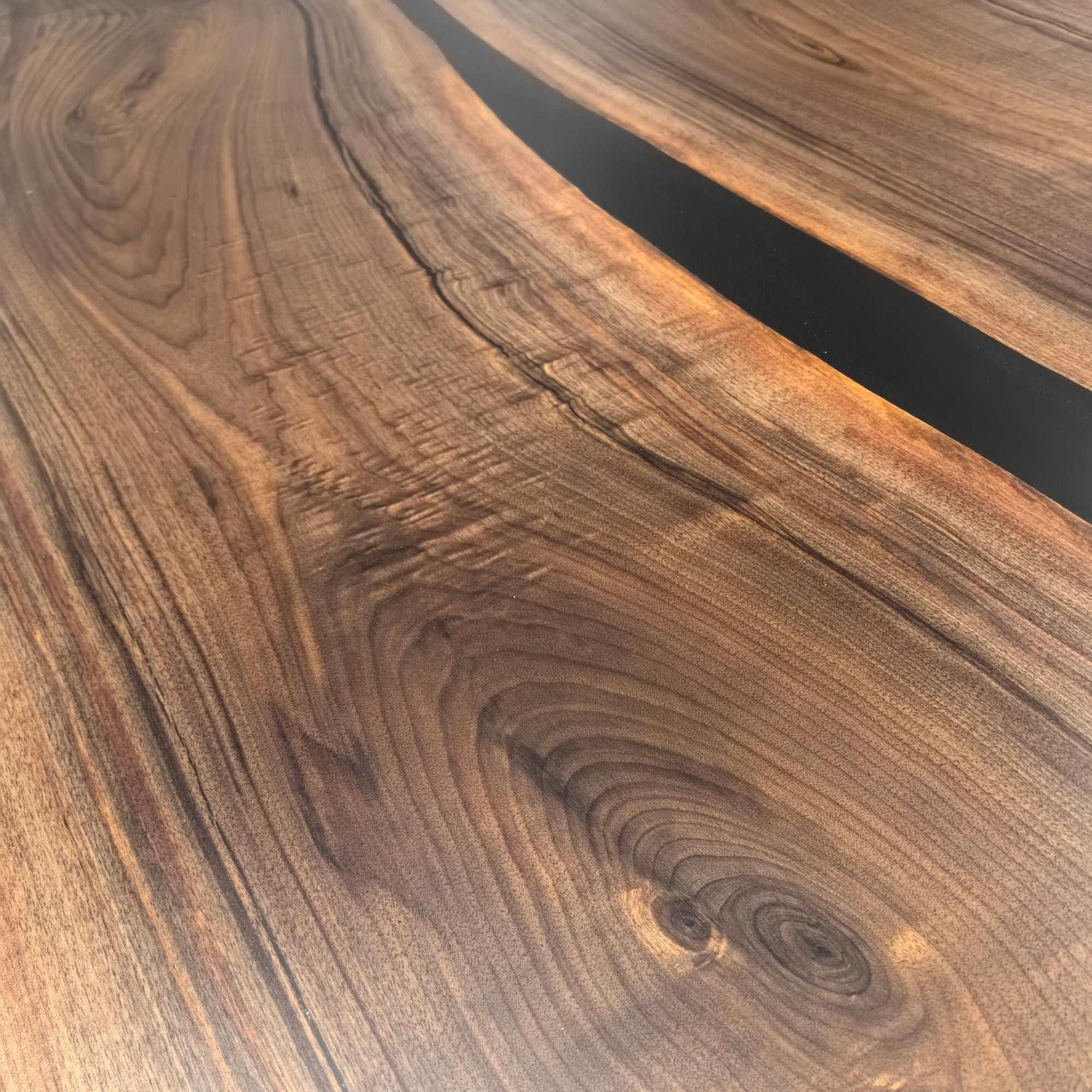 Large size live edge black walnut wood dining table for 14 people custom made table 12ft long - MOOKA FURNITURE