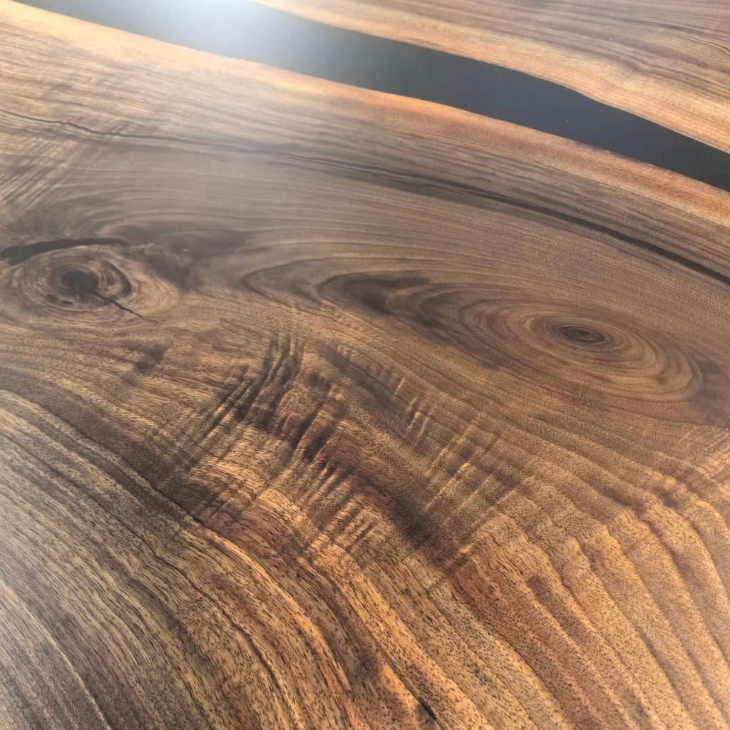 Large size live edge black walnut wood dining table for 14 people custom made table 12ft long - MOOKA FURNITURE