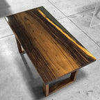 Luxury stylish wood resin river table breakfast table dining nook table with legs - MOOKA FURNITURE