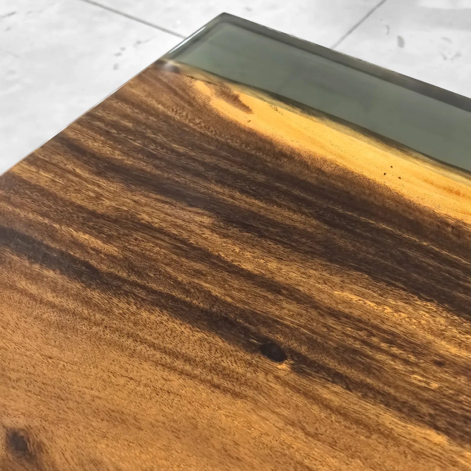 Luxury stylish wood resin river table breakfast table dining nook table with legs - MOOKA FURNITURE