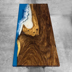 Coastal scene ocean style handmade river table dining table for 6-8 seaters - MOOKA FURNITURE