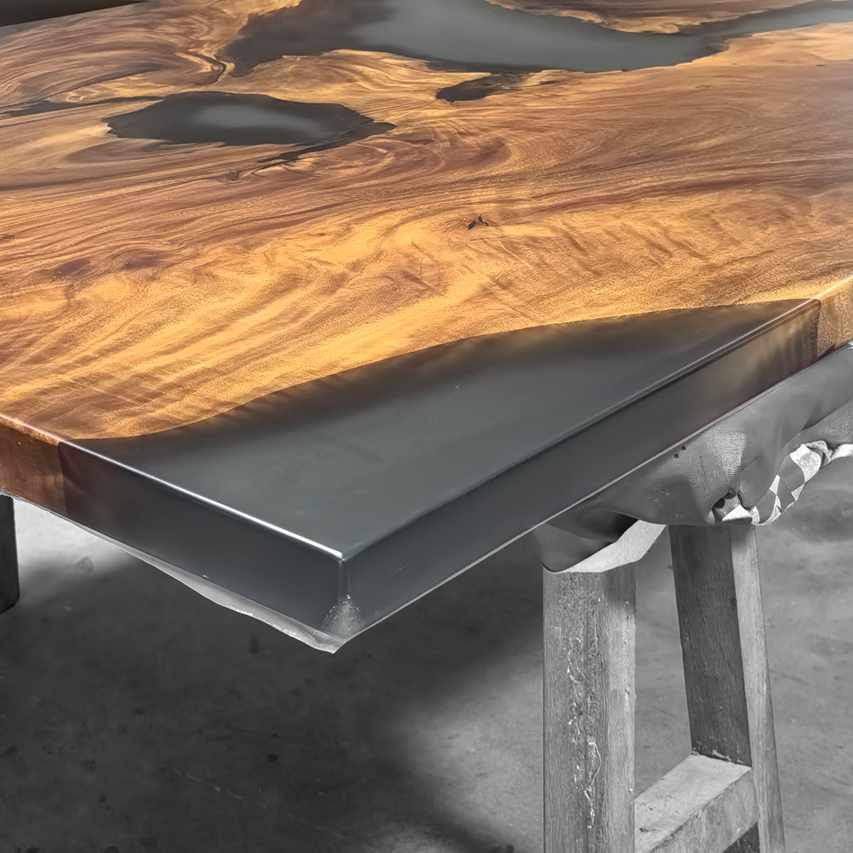 Luxury upscale one piece exotic wood dining table for 8-10 people