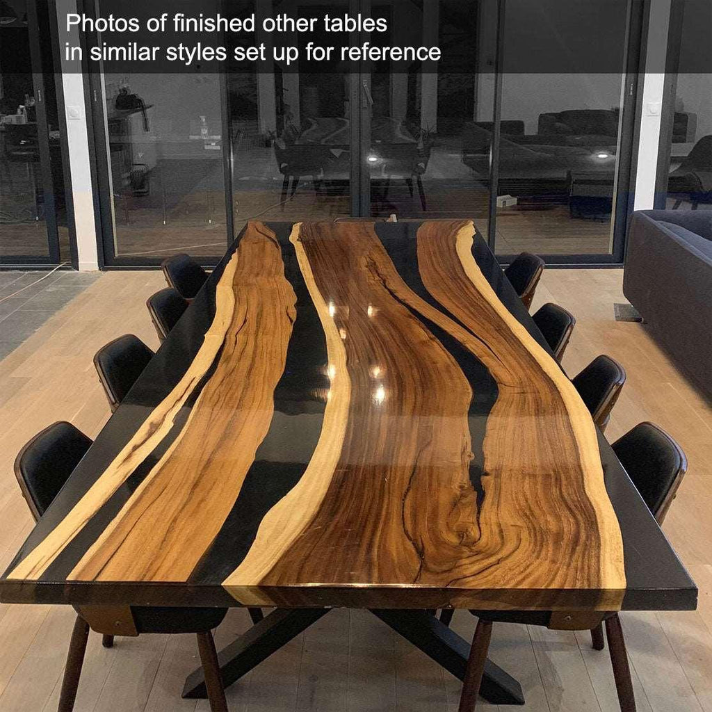 Large size unique river table for 10-12 people - MOOKA FURNITURE