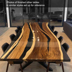 Large size unique river table for 10-12 people - MOOKA FURNITURE