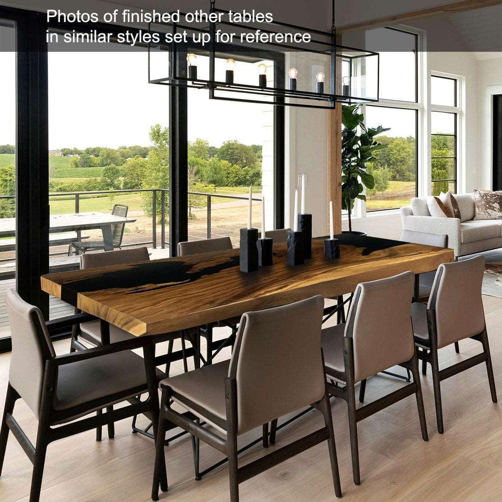 Luxury 10 seats black epoxy dining table - MOOKA FURNITURE
