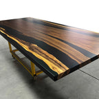 Large size unique river table communal table 10ft long for 10-12 people - MOOKA FURNITURE