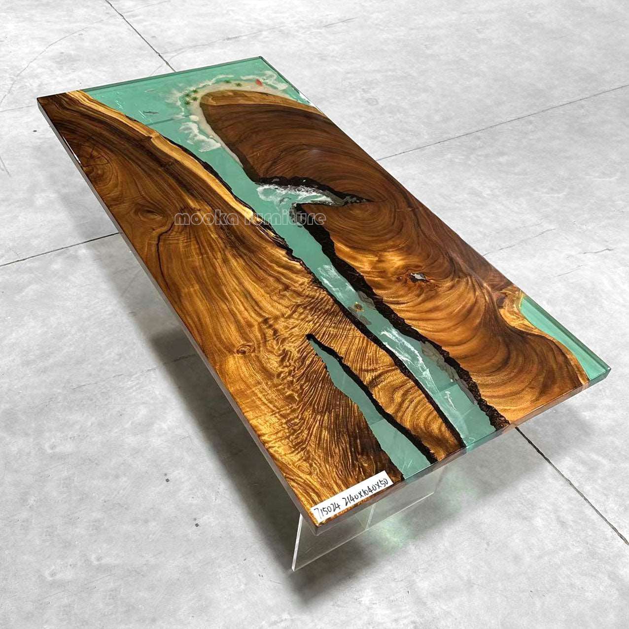 Resin Wood Dining Table - MOOKA FURNITURE
