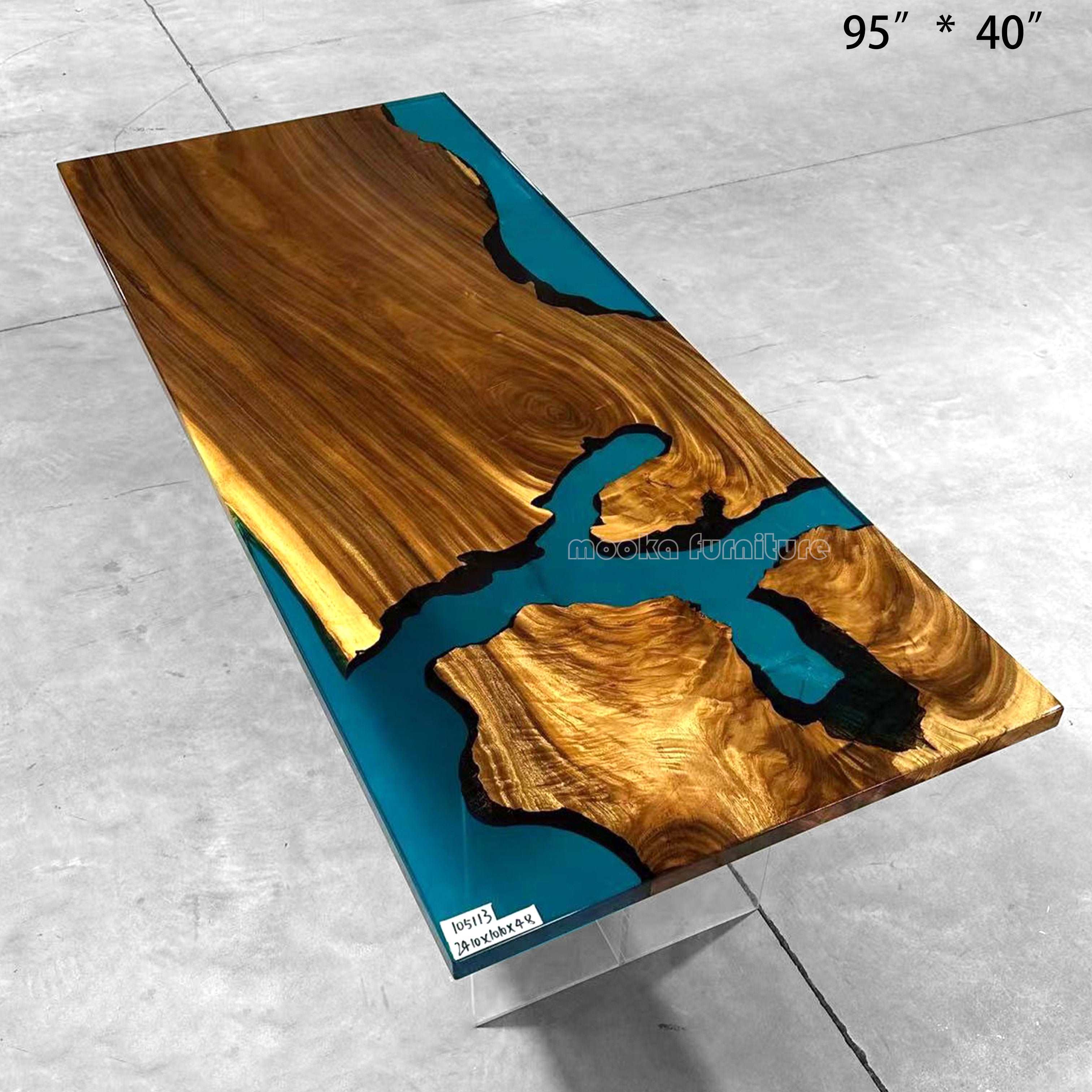 Resin Wood Dining Table - MOOKA FURNITURE