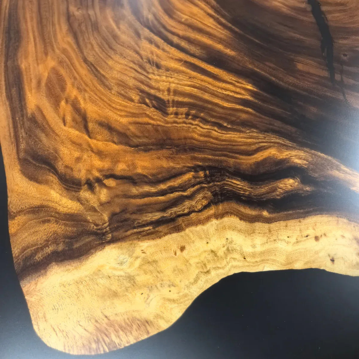 120 inch black resin river table large wood dining table for 10-12 people - MOOKA FURNITURE