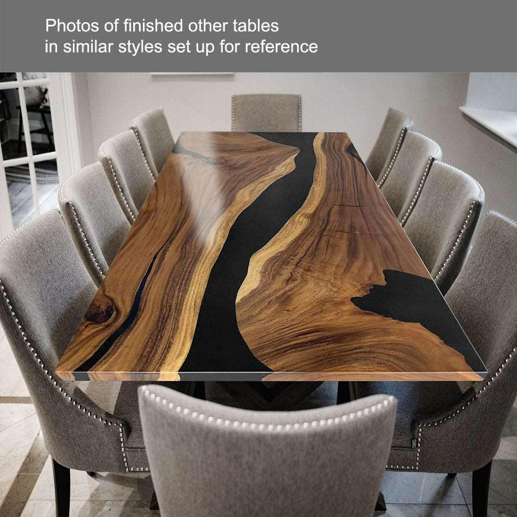 Luxury black epoxy river table - MOOKA FURNITURE