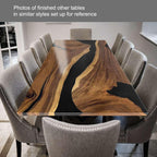Luxury black epoxy river table - MOOKA FURNITURE