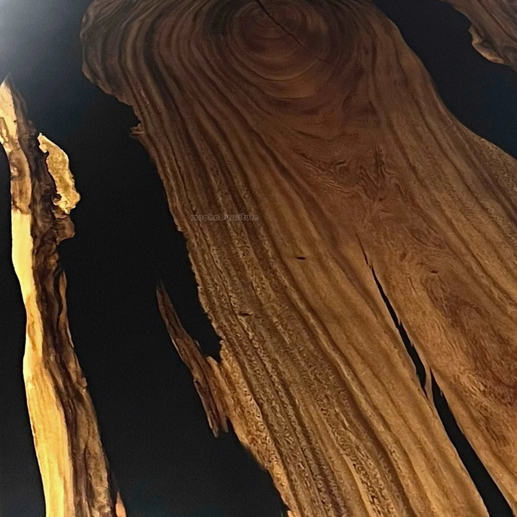 Large size unique river table communal table 10ft long for 10-12 people - MOOKA FURNITURE