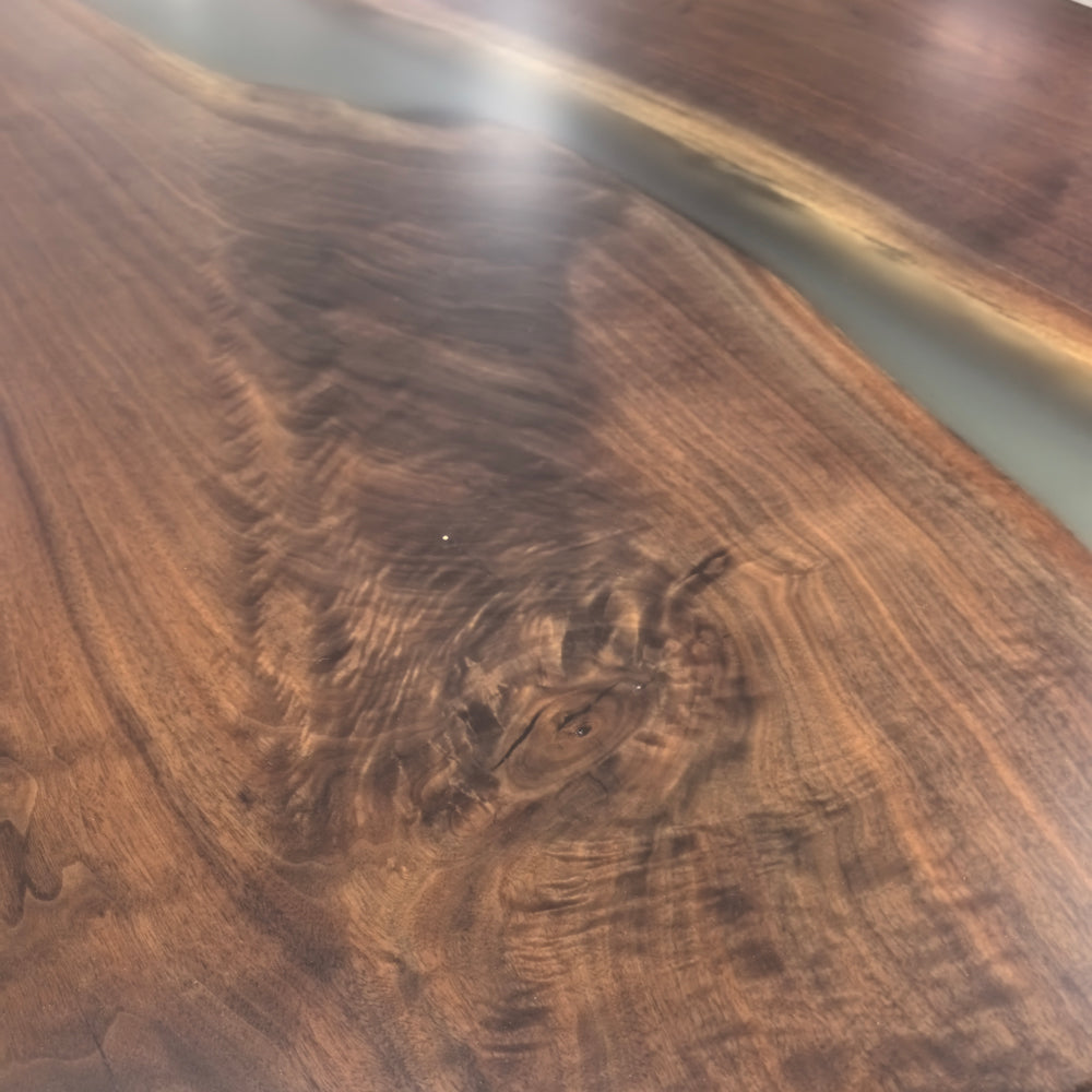 12ft black walnut Large size river table dining room table for 14