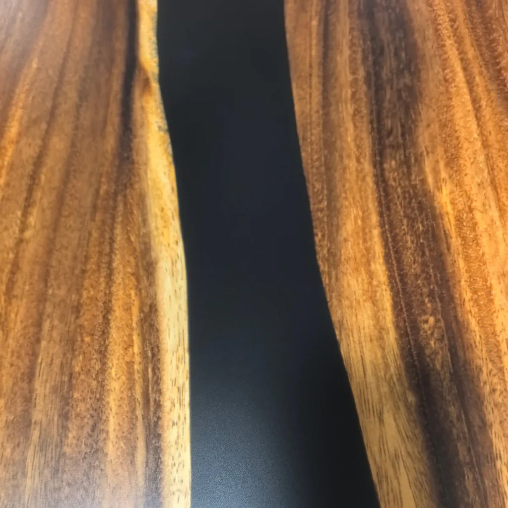 120 inch black resin river table large wood dining table for 10-12 people - MOOKA FURNITURE