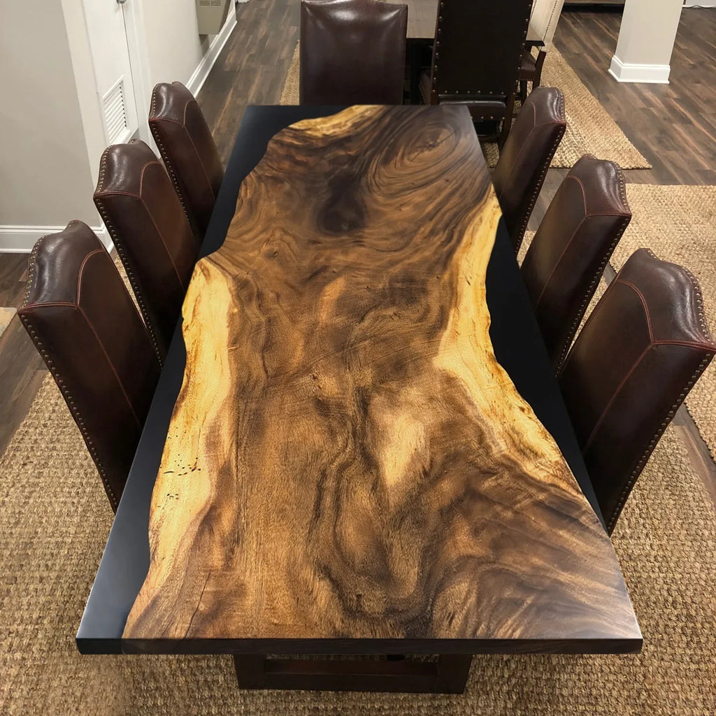 Craftsmanship single masterpiece solid wood dining table for 8 people - MOOKA FURNITURE