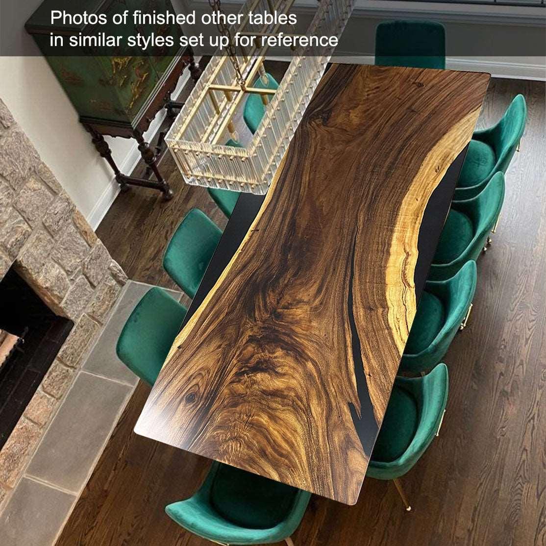 Fast selling black epoxy dining table - MOOKA FURNITURE