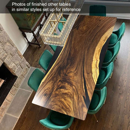 Fast selling black epoxy dining table - MOOKA FURNITURE