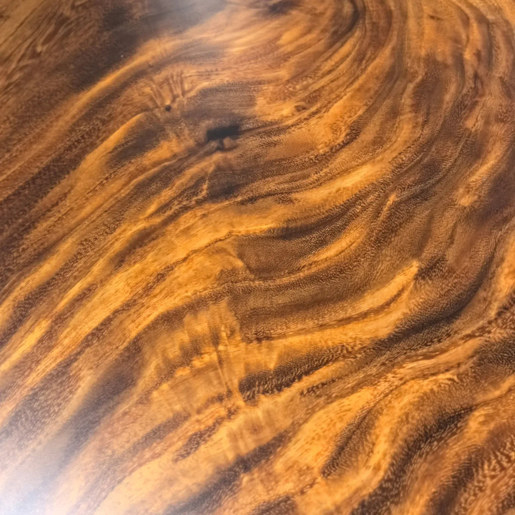 One piece wood resin coffee table waterfall table - MOOKA FURNITURE