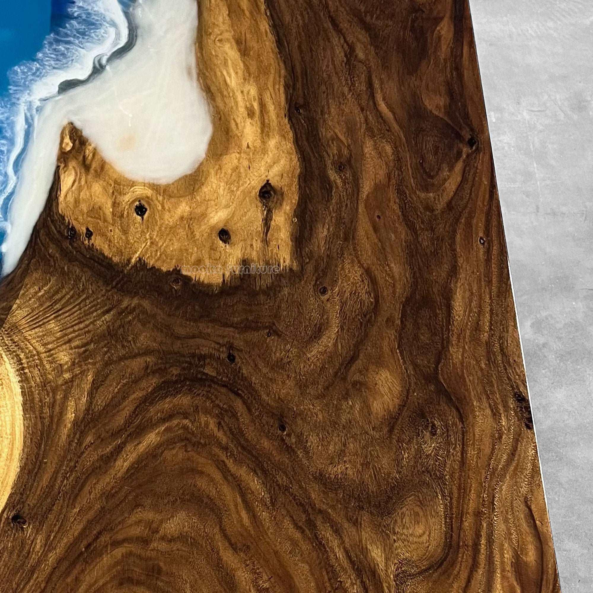 Coastal scene ocean style handmade river table dining table for 6-8 seaters - MOOKA FURNITURE